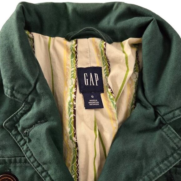 GAP Dark Green Denim Jacket Women's Size XS - Picture 2 of 5